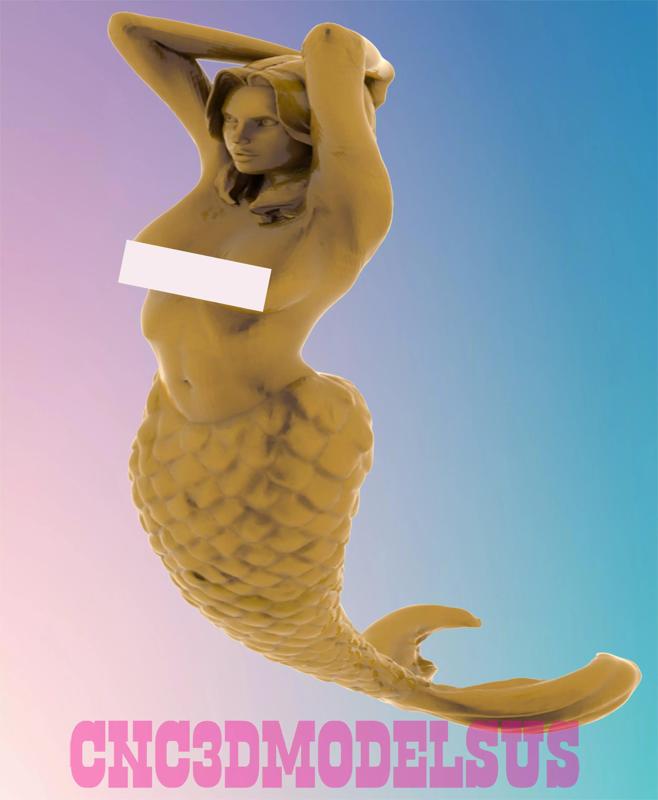 Mermaid 1 3D MODEL STL FILE FOR CNC ROUTER LASER