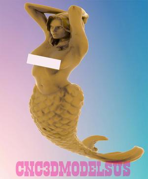 Mermaid 1 3D MODEL STL FILE FOR CNC ROUTER LASER