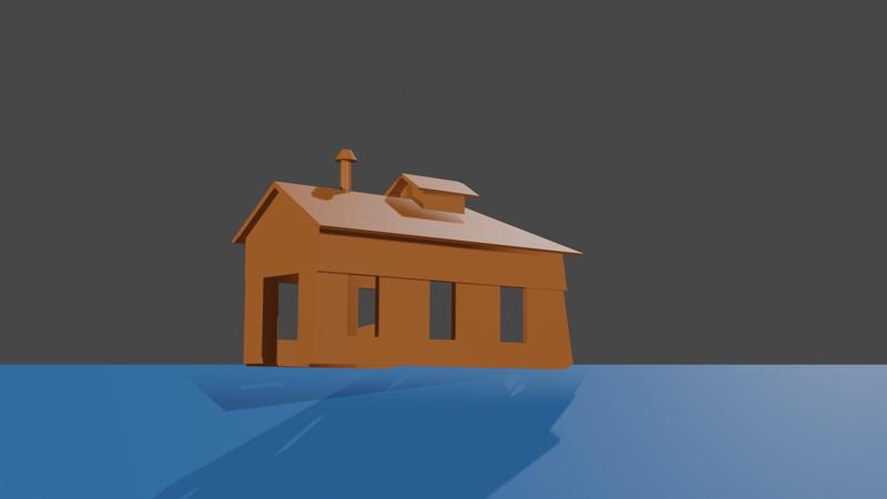 FreeLance BuildingModel Heating house Cossdorf Kohlmuehle Saxonia HO H0 Size for further tinkering RawModel