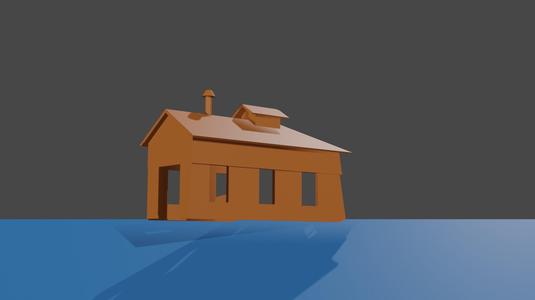 FreeLance BuildingModel Heating house Cossdorf Kohlmuehle Saxonia HO H0 Size for further tinkering RawModel