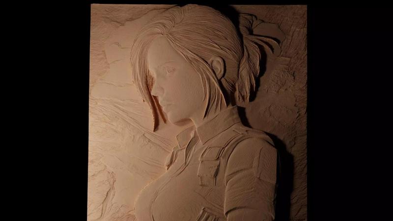 Jill Valentine Resident CNC 3d Print High Relief Sand Casting