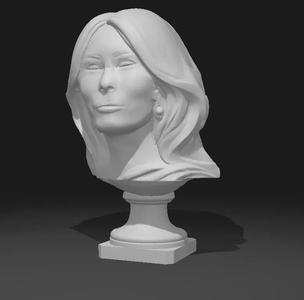 Melania Trump Woman of Donald Trump Portrait Sculpture