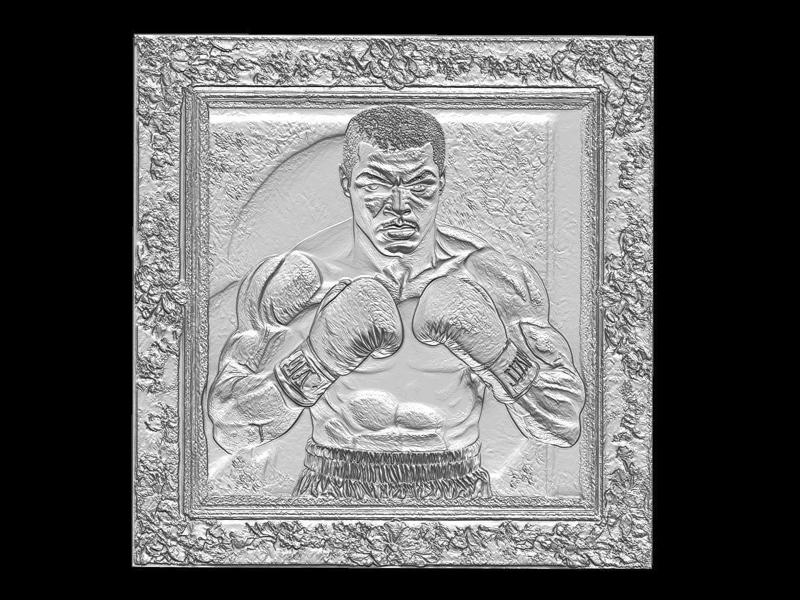 Muhammad Ali Relief Sculpture