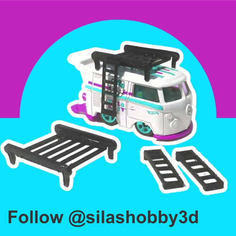 ROOF RACK LUGGAGE KOOL KOMBI HOT-WHEELS EXCLUSIVE DIECAST 1/64