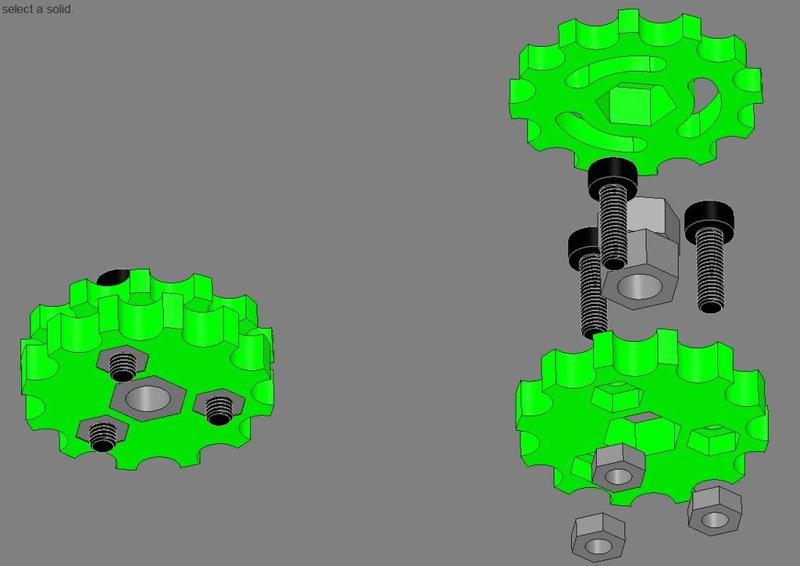 Thumbwheel for jam-nuts (M5)