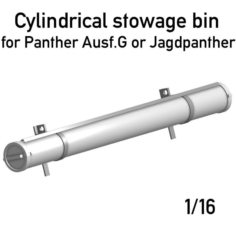 German Panther / Jagdpanther cylindrical stowage bin 1/16
