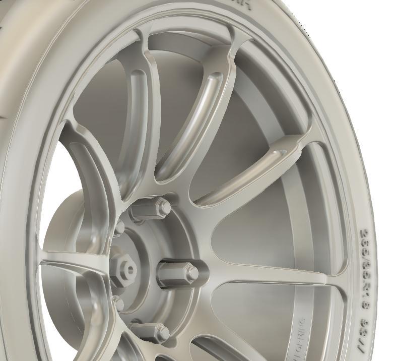 1/24 18x9.5 Advan Racing RS3 (Face: Super GT-R) wheels