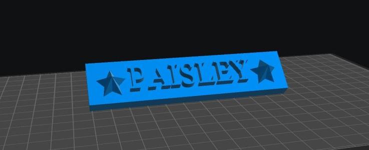 Paisley Nameplate