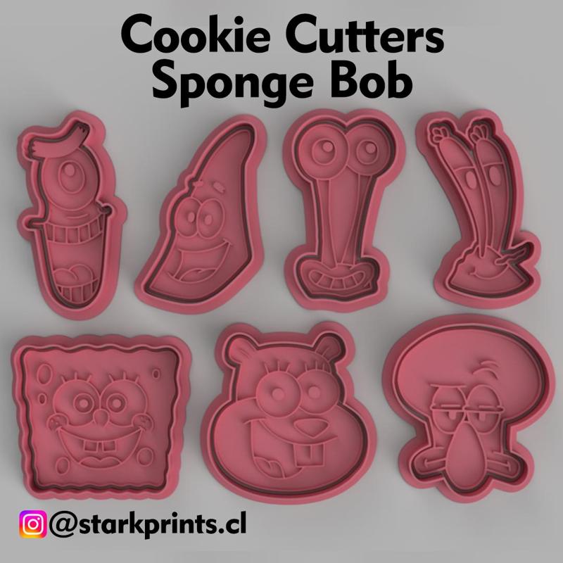 SET OF 7 SPONGEBOB COOKIE CUTTERS