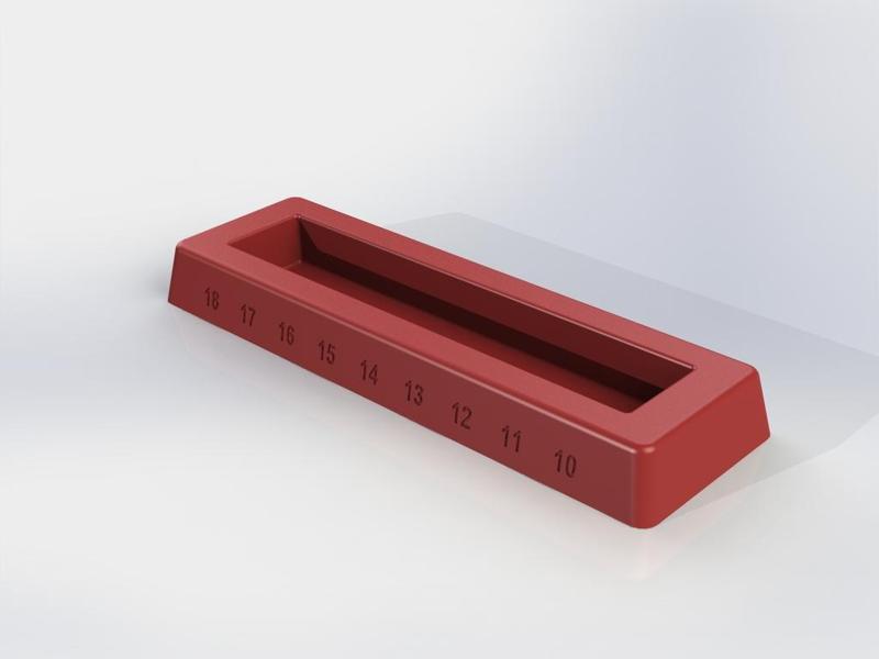 metric crows feet tool tray