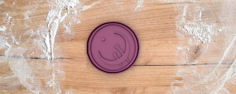 Zinc symbol cookie cutter from Mistborn