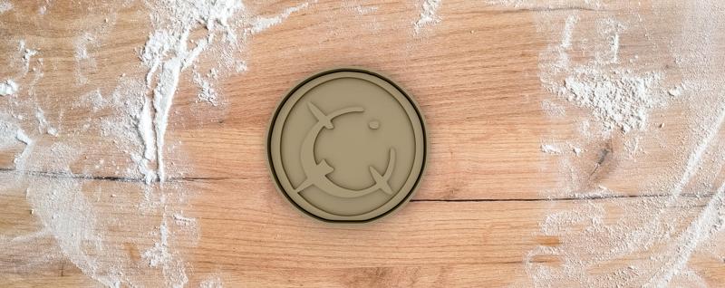 Aluminium symbol cookie cutter from Mistborn