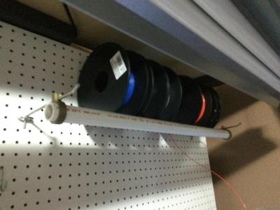 Pegboard mounted multi-spool holder 