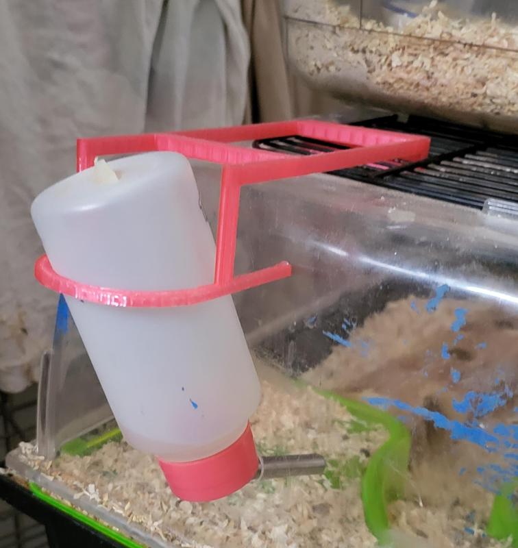Hamster drinker holder water bottle stand