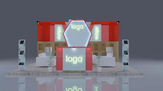 stand 2 trade show booth with furniture