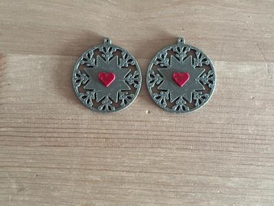 heart snowflake earrings