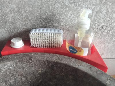 Shelf for round sink / Soap dispenser holder
