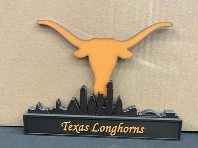 Texas Longhorns with skyline display