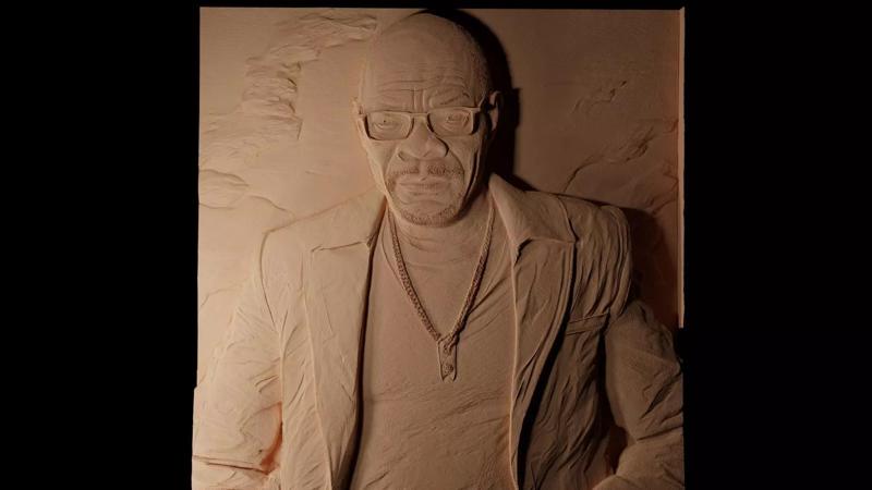 Samuel L Jackson CNC 3d Print High Relief Sand Casting