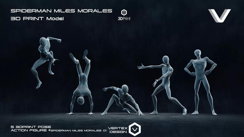 Spiderman Miles Morales Action Figures Pack01