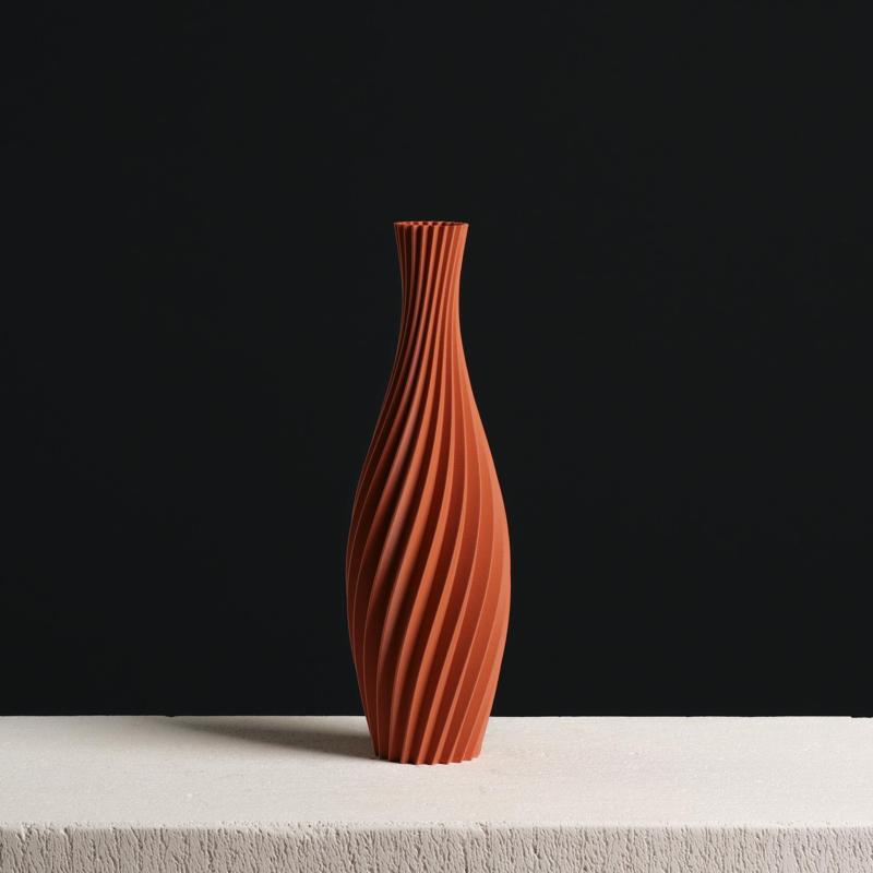 Sleek Spiral Vase 3D Print Model for Vase Mode