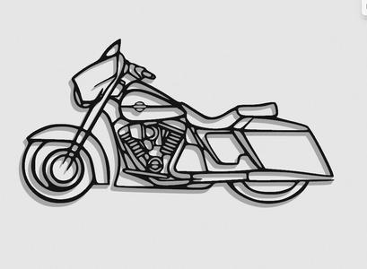 HARLEY DAVIDSON ROAD GLIDE SIDE WALLART