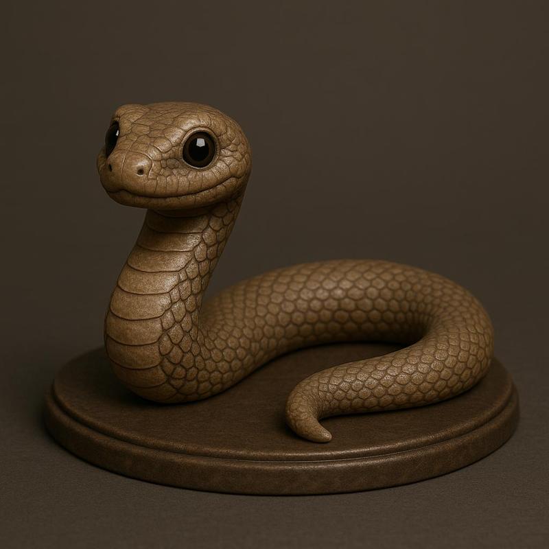 Cute Baby Snake 3D Model  Adorable Fantasy Snake STL  3D Printable Figurine for Resin and FDM