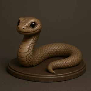 Cute Baby Snake 3D Model  Adorable Fantasy Snake STL  3D Printable Figurine for Resin and FDM