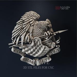 American Eagle 3d stl file for CNC