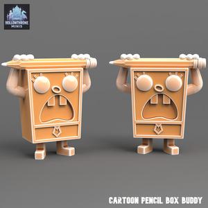 Cartoon Pencil Box Buddy – Fun 3D Print Ready Figurine