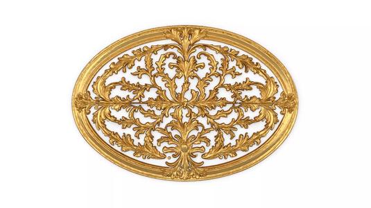 Classic oval carved decor ornament 17