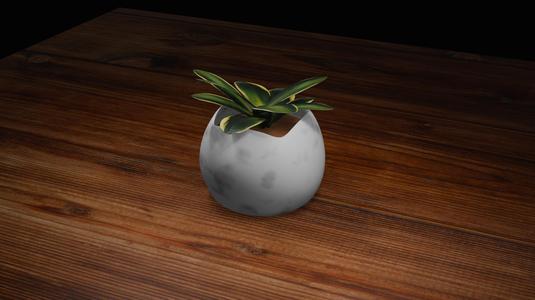 Modern Egg-Shaped Planter with Succulent – Decorative Indoor Pot