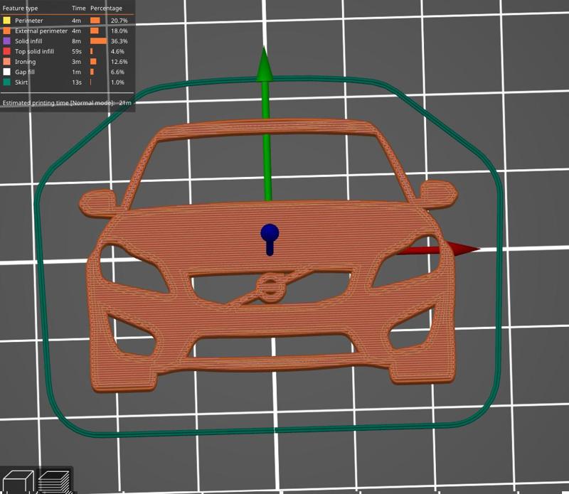 Volvo C30 Facelift front silhoutette key