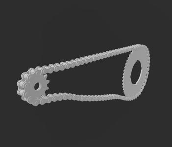 CHAIN WITH LARGE AND SMALL CHAINRING