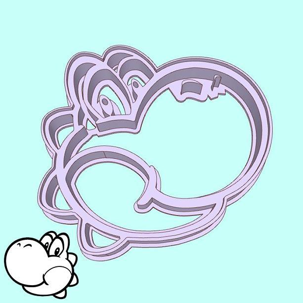 The Super Mario Bros. cookie cutters - Yoshi dragon (style 1)