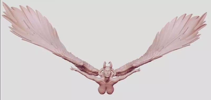 evil angel wall decoration