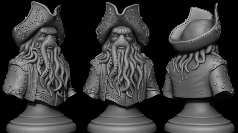 Davy Jones 3D Printable Bust