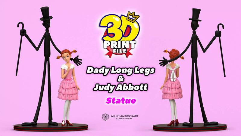 Dady Long Legs and Judy Abbott 3D model 3D printable 3 products
