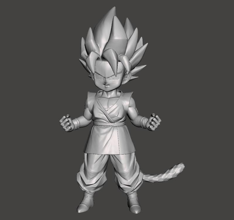 Songoku Super Saiyan Dragon Ball GT 3D Model