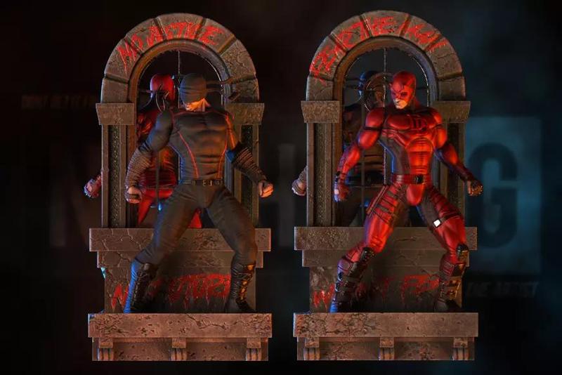 Fan Art - Daredevil Past and present - Diorama 2 in 1