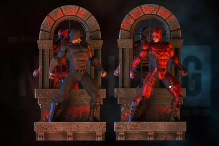 Fan Art - Daredevil Past and present - Diorama 2 in 1