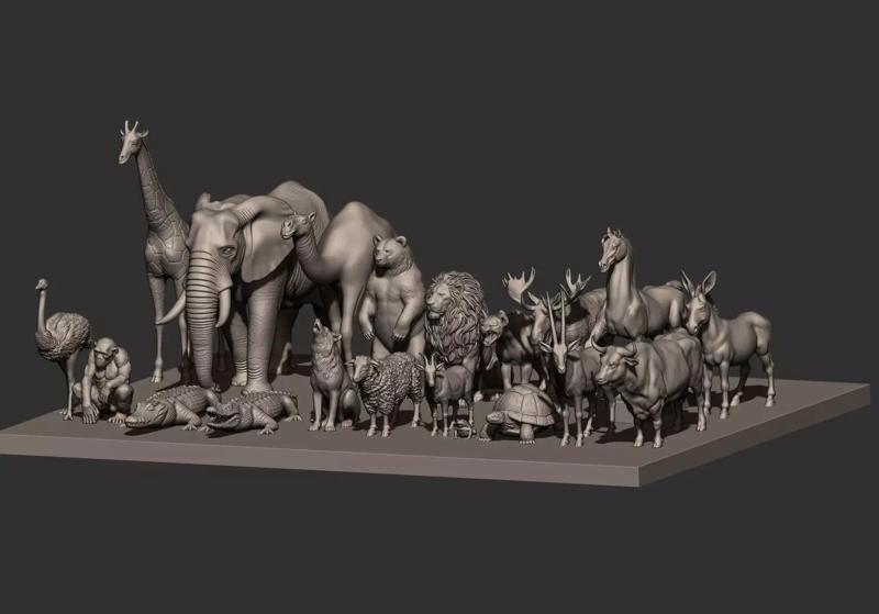 Animal Kingdom Wildlife set STL Files 3D Printable model