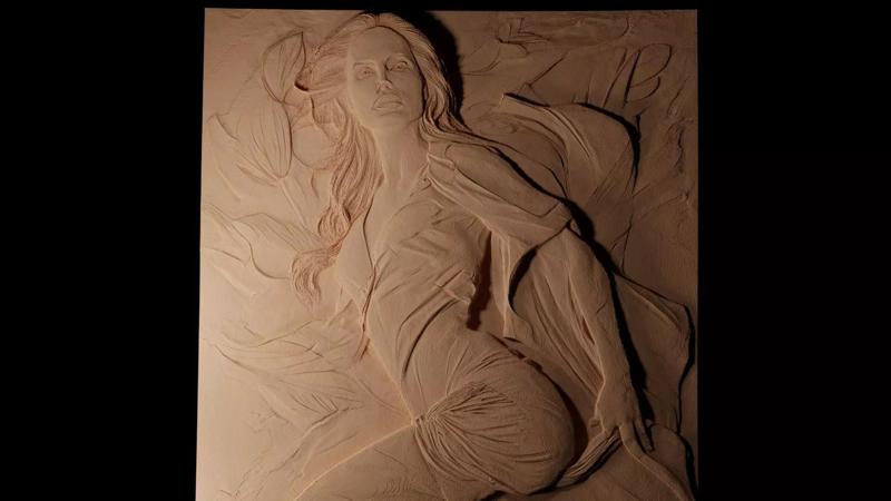 Angelina Jolie CNC 3d Print High Relief Sand Casting