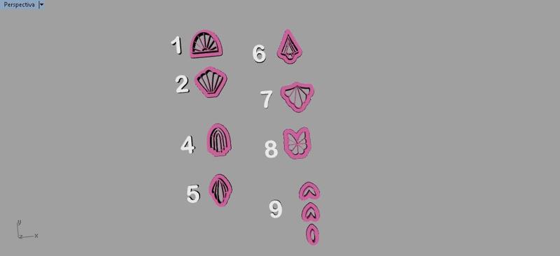 BIJOUTERIE CUTTERS POLYMER CLAY 2CM