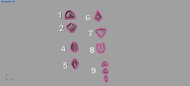 BIJOUTERIE CUTTERS POLYMER CLAY 2CM