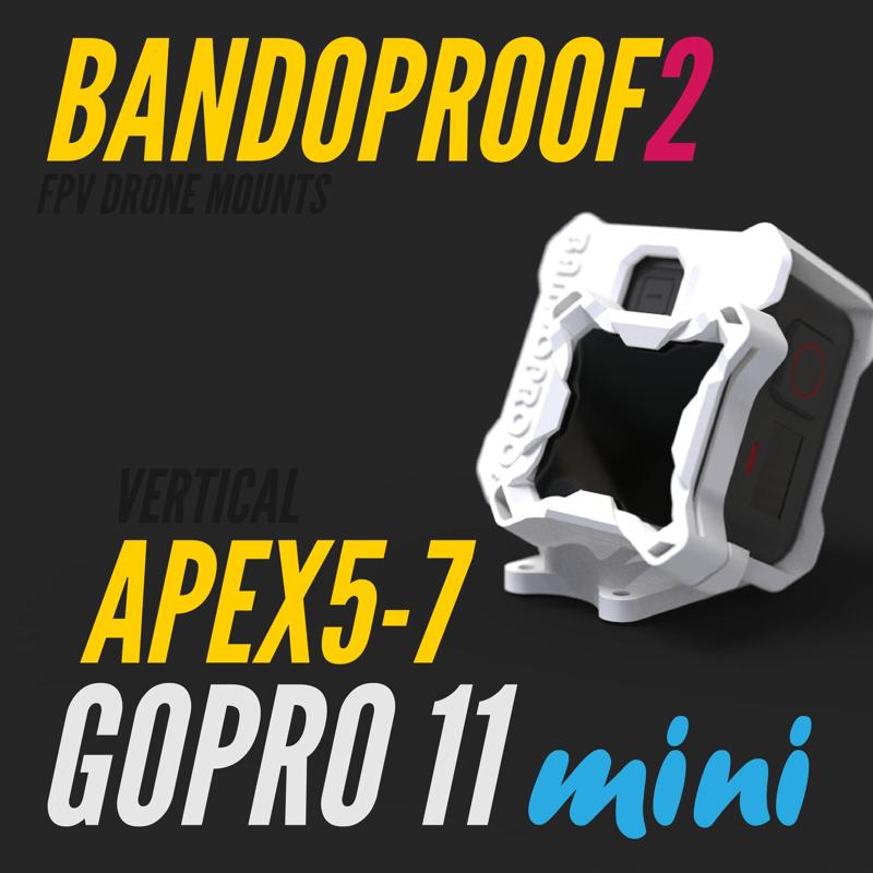 BANDOPROOF 2 // FIX MOUNT // VERTICAL APEX5-7 // GOPRO 11 MINI