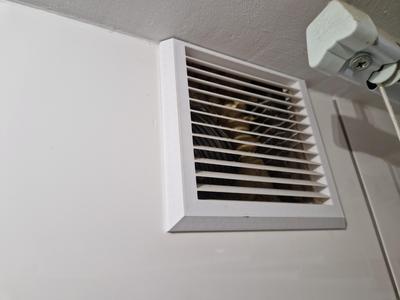 Glued ventilation grille