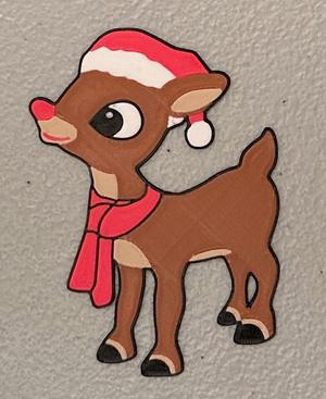 Multicolor Rudolph the Red-Nosed Reindeer Magnet