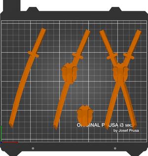 DUMMY 13 - Dual katana & holster set - static