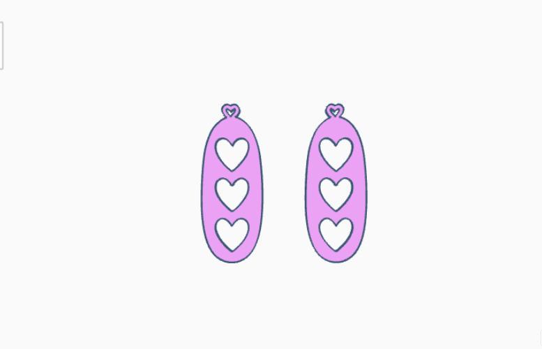love earrings keychain necklace